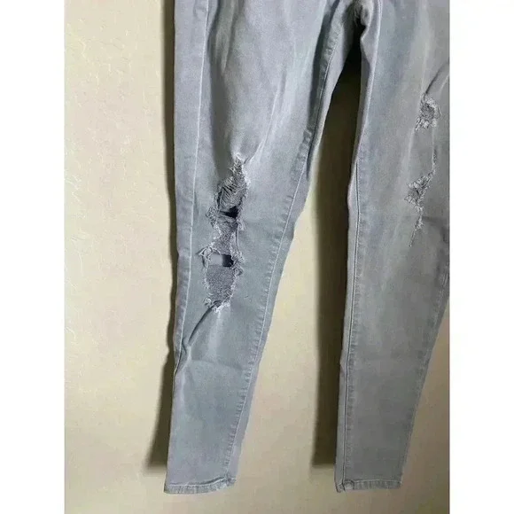 American Eagle Gray‎ Distressed Jegging Jeans Size 6 - Picture 8 of 15